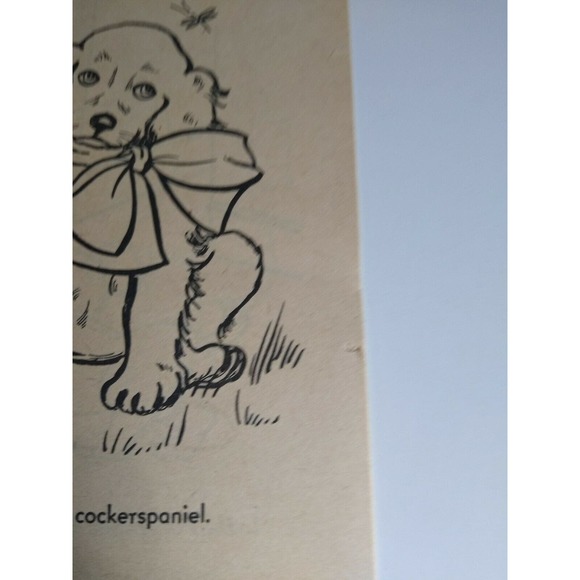 Big Little Book Puppy Coloring 180 Saalfield Unused NOS Cute Dog In Flower Bed - Picture 9 of 12